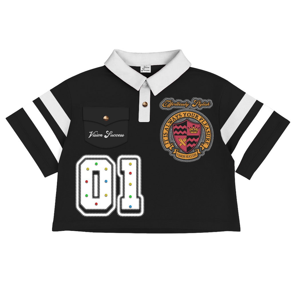 VISION BLACK POLO SHIRT